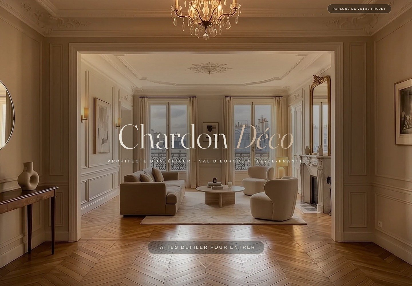 Aperçu du site Chardon Déco, architecture et design d’intérieur