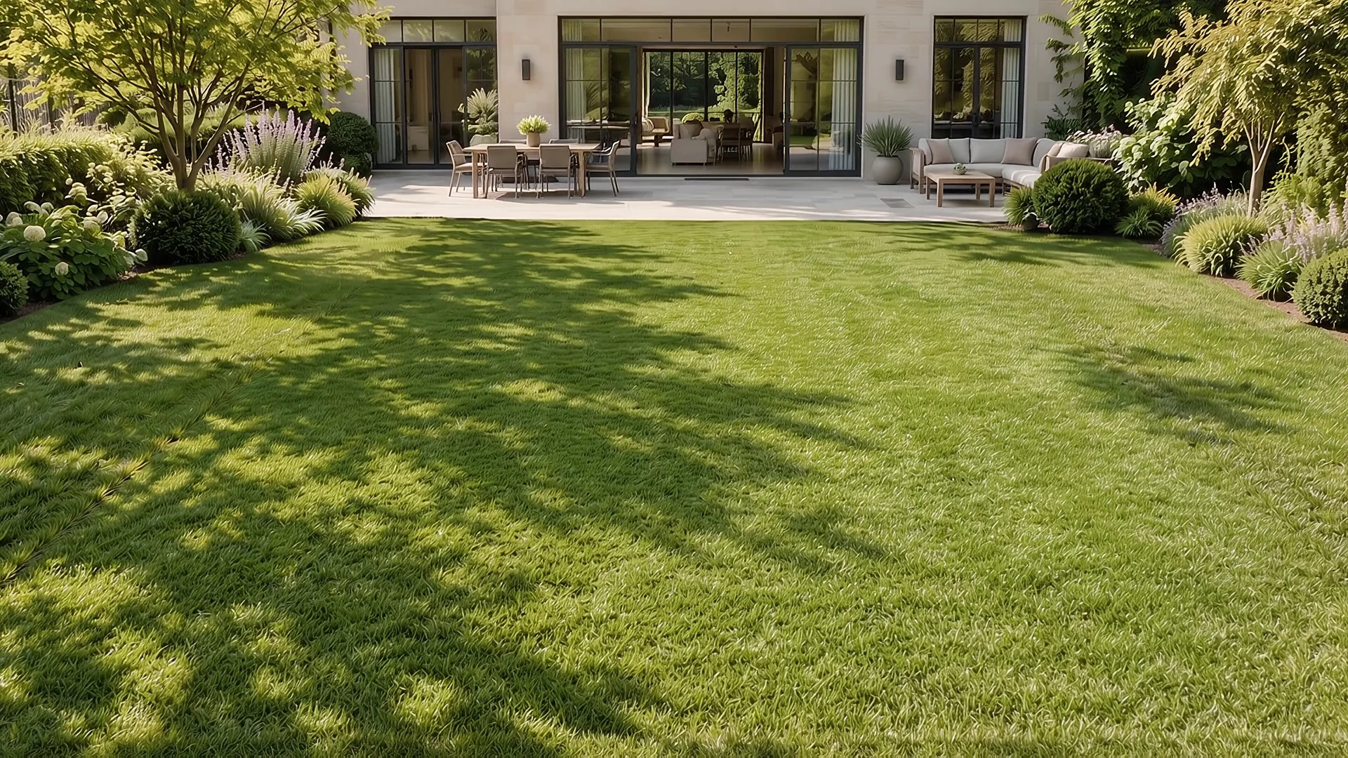 Jardin avant la construction du bassin